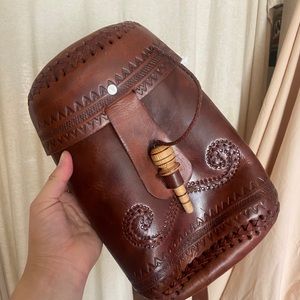 Handmade leather backpack